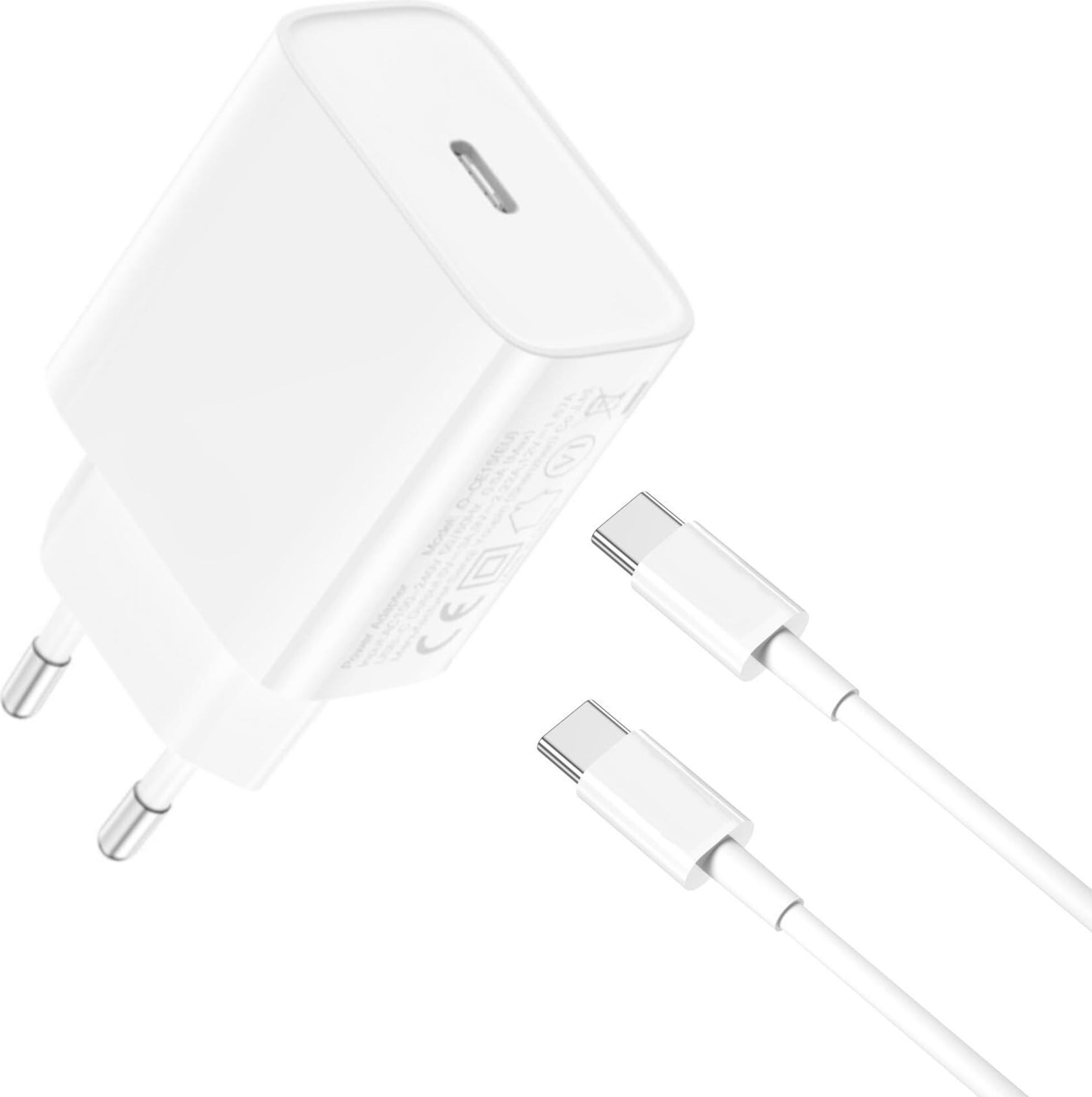 20W + 60W sada nabíjacieho kábla USB 3.1 typu C vhodná pre Samsung Galaxy Watch 6 5 4 3 2 1 Pro Classic Fit Active A52s A52 A32 4G 5G S21 S20 FE S24 S23 XCover USB-C Home Socket Power Plug WHITE