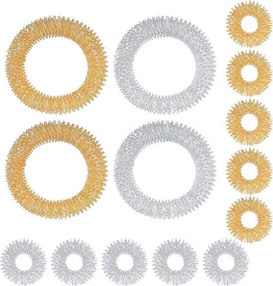 Famanu Vingermassage Ringe und Armbänder Set - 14 Stück Akupressur für Stressreduktion und verbesserte Durchblutung SHSHOP