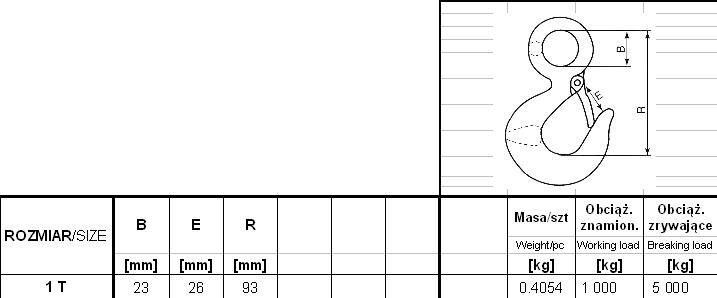 Haken Mit Auge Und Sicherheit 1000Kg Gm-Huz - Haken 1000A 3115
