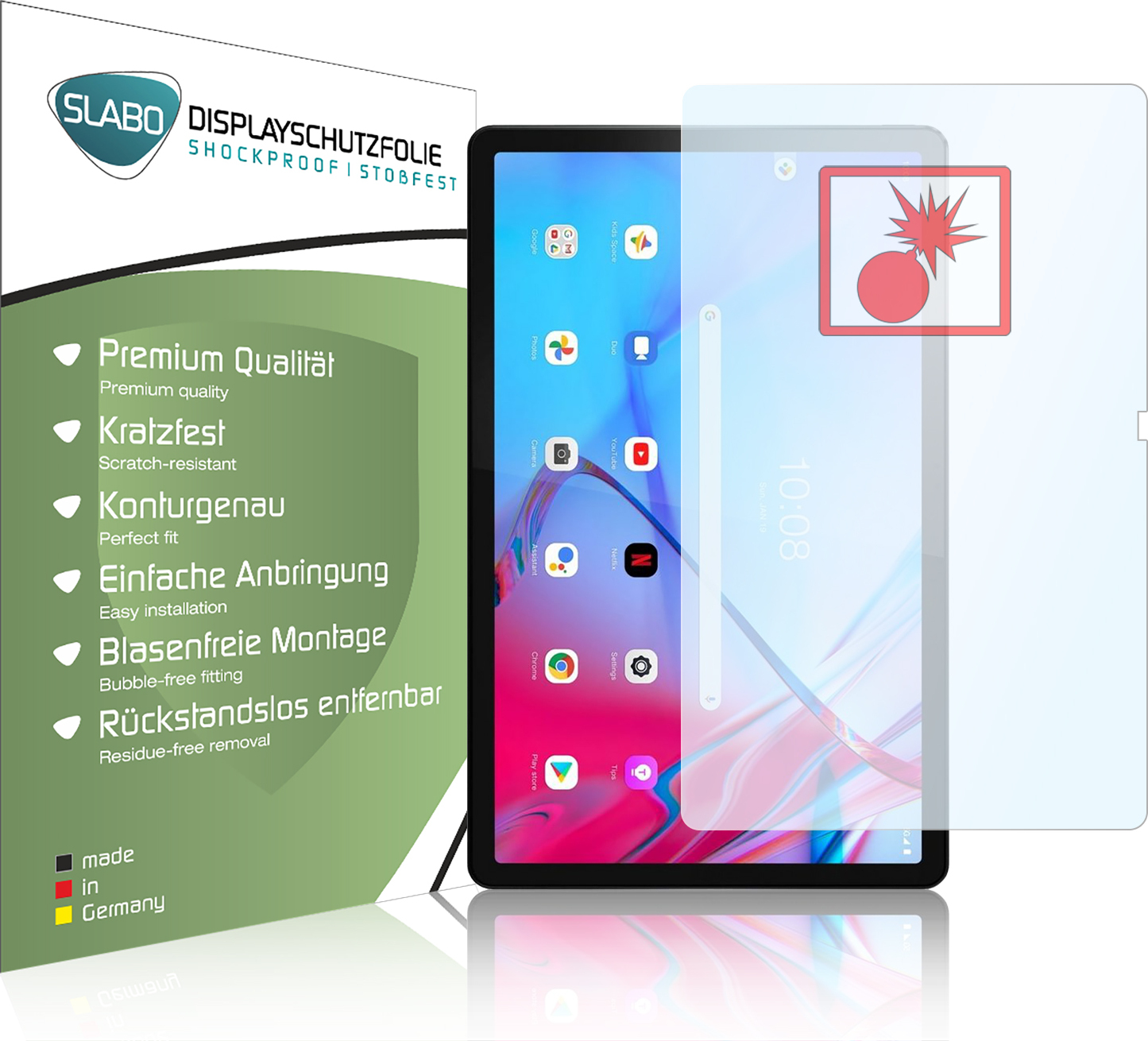 Slabo Panzerschutzfolie Für MacBook Air 13 (2018/2020) - 2x Display Schutzfolie Kratzfest & Stoßsicher