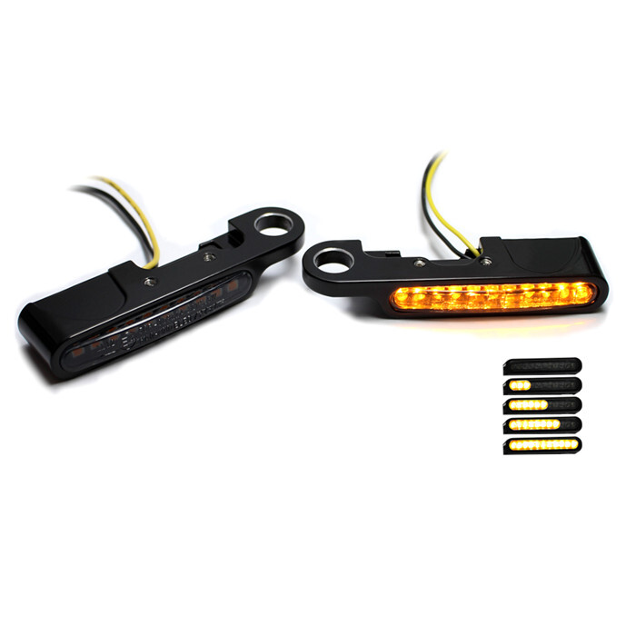 4U-Onlinehandel LED-SEQ Armaturenblinker Harley Typ6 Fineliner