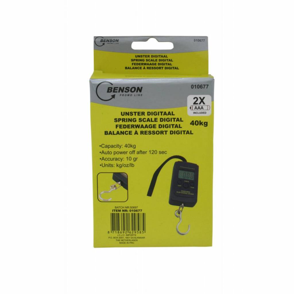 Benson Digitale 40kg Kofferwaage Fleischwaage Fischwaage Hängewaage 10677