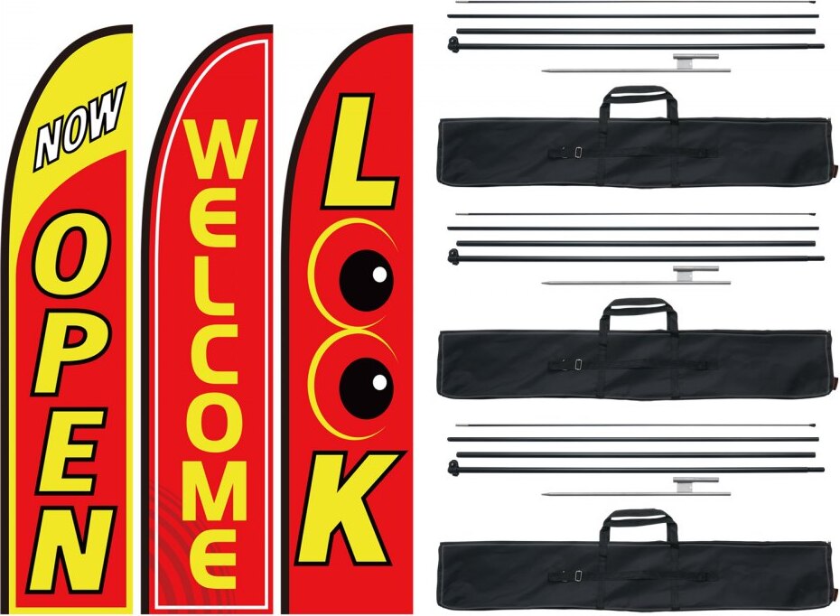 StarTech Beachflag Werbung - 498,5 cm Fahne - Banner für Open Look - Willkommen - Kundenakquise QGYMQGQWAOPP37QX0V0