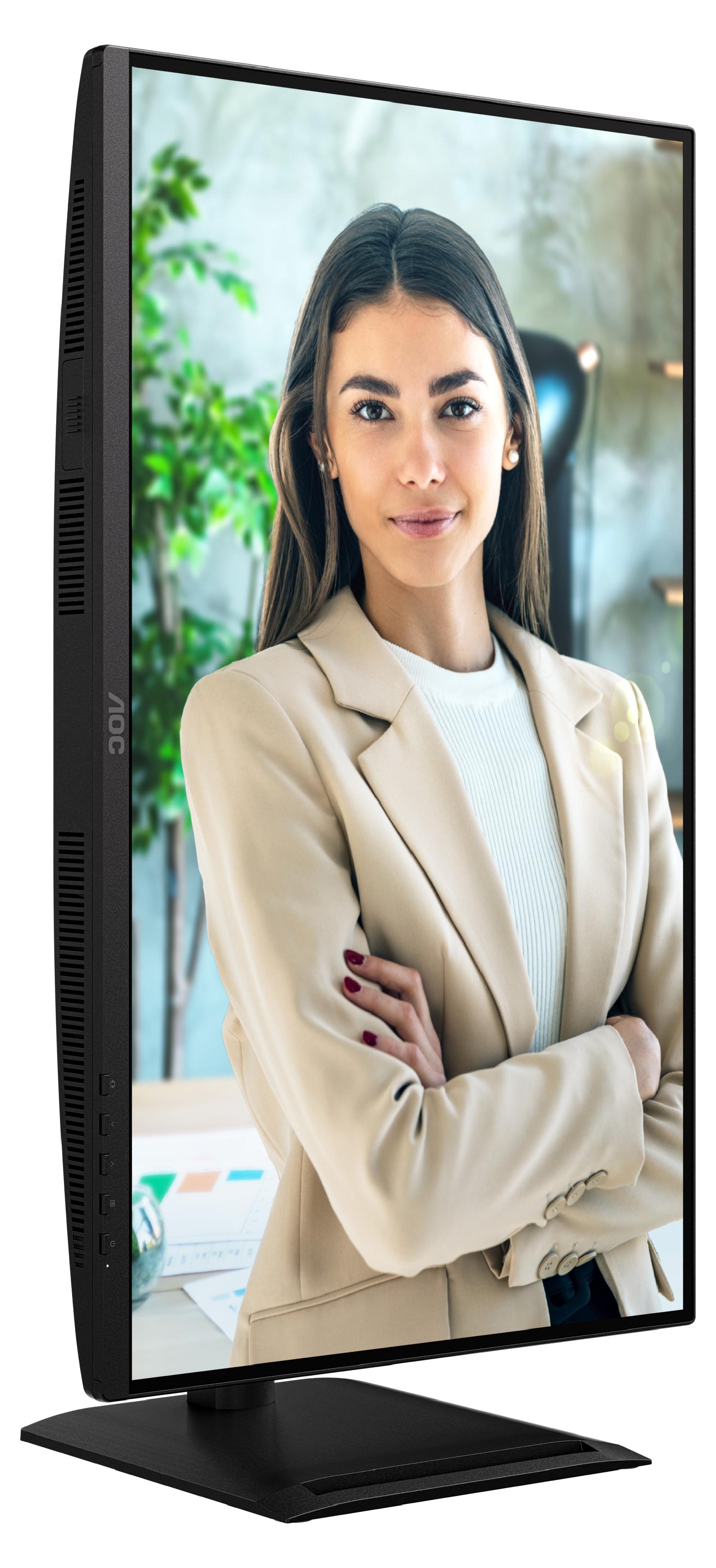 AOC Q27P4U, 68,6 cm (27"), 2560 x 1440 px, Wide Quad HD, 4 ms, Čierna