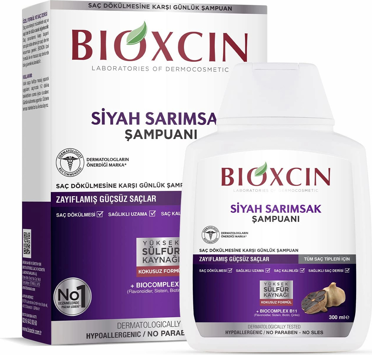 Bioxcin Čierny cesnak, čierny cesnak, B11, proti vypadávaniu vlasov, 300 ml