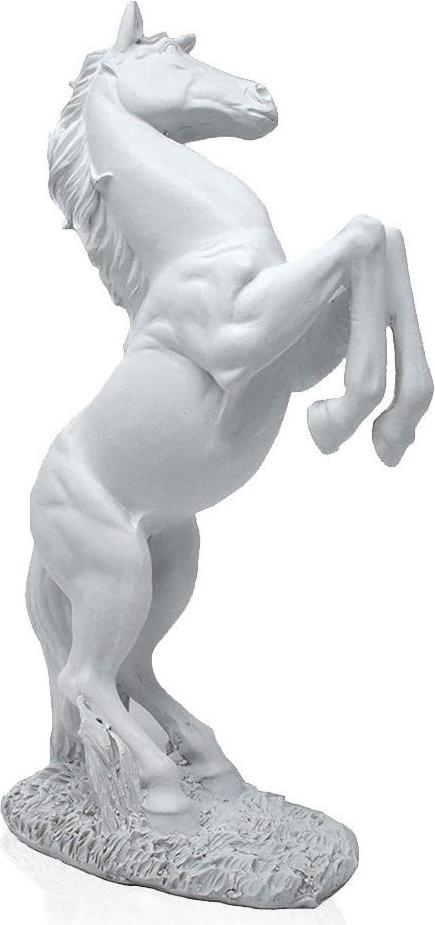 Crrynuo Stehende Pferdestatue aus Kunstharz für die Heimdekoration, Tierornament-Skulptur, geflochtene Pferdestatue aus Kunstharz mit Symbol für Erfolg – Schwarz KAU-LR-UN-CPK-20260410-195