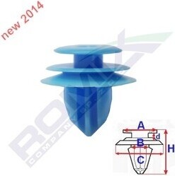 10x ROMIX C60649 Clip Innenraumverkleidung, Kofferraum