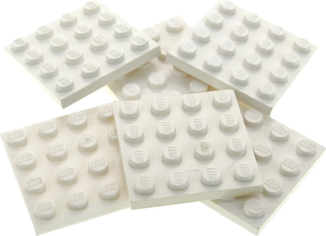 6x stavebnica Lego 4x4 biela Basic Square Star Wars 6399 8037 41066 4243812 3031
