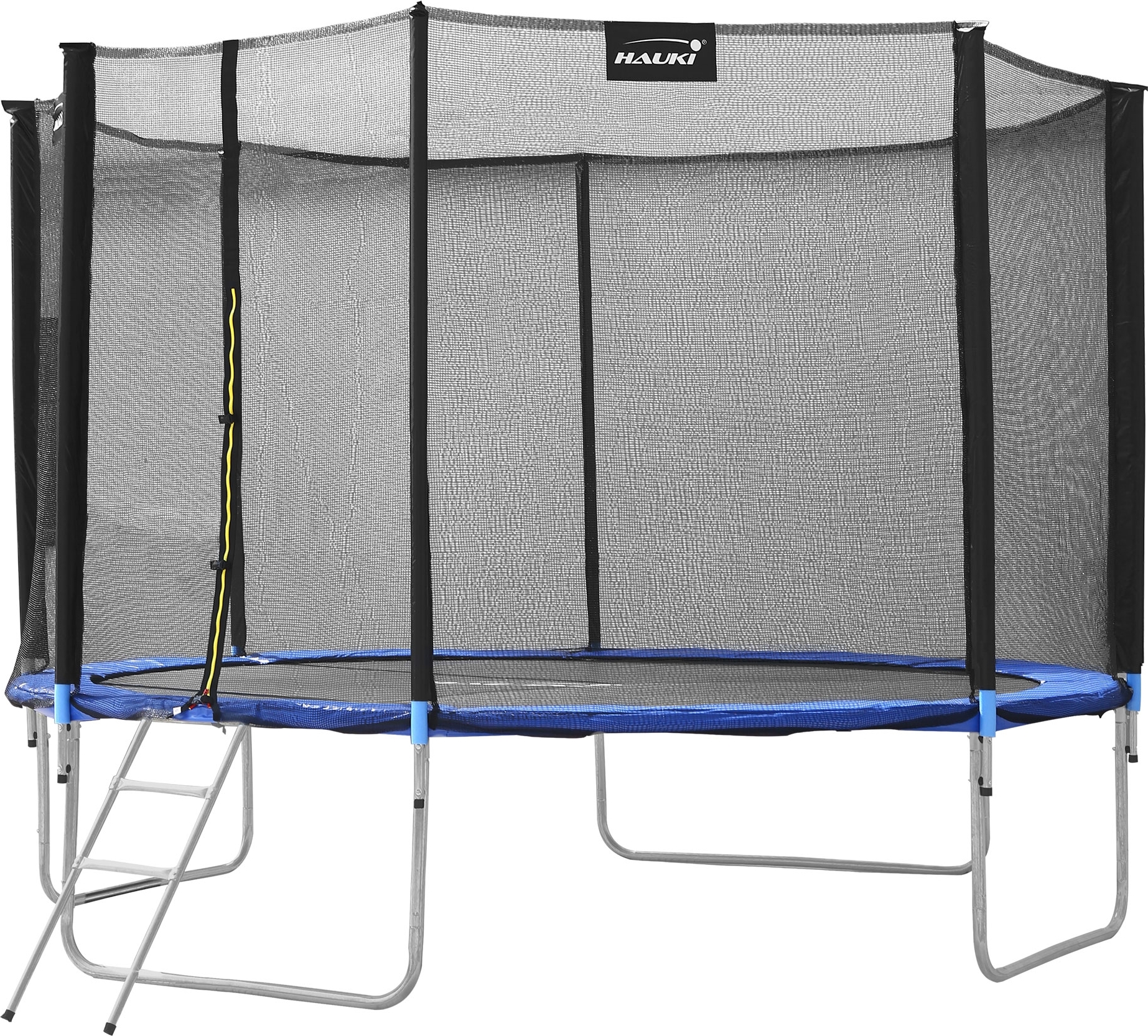 Hauki trampolína vonkajšia Ø427 cm, testovaná GS, kompletná sada pre deti - do 150 kg, modrá