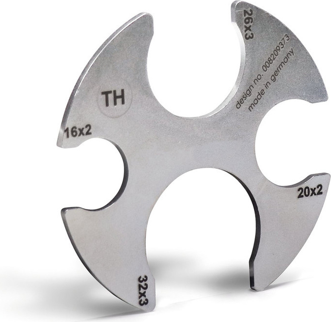 PipeTec Deutschland Pipetec Prüflehre für Pressfitting 16 x 2 mm - 20 x 2 mm - 26 x 3 mm - 32 x 3 mm PLPF1632