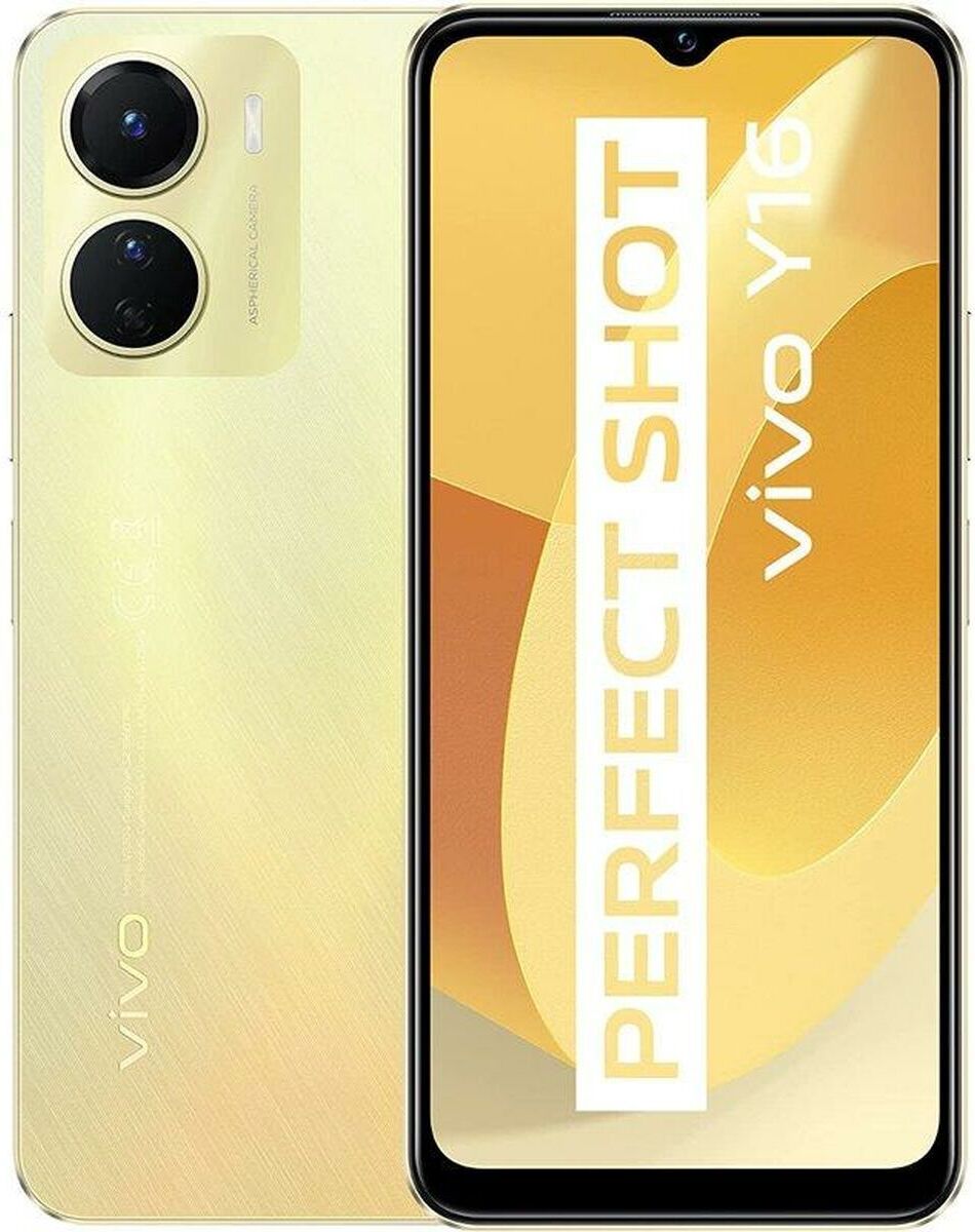 VIVO Y16 (4+128) DG Smartphone 16,5 cm (6,51 Zoll) Dual-SIM Android 12 4G USB Typ-C 4 GB 128 GB 5000 mAh Zlatá