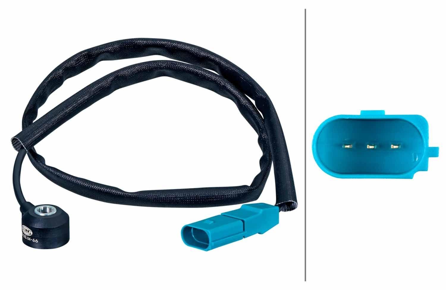 Klopfsensor 3-polig HELLA Sensorik-Expertise passend für u.a. AUDI A4 6PG 013 114-661