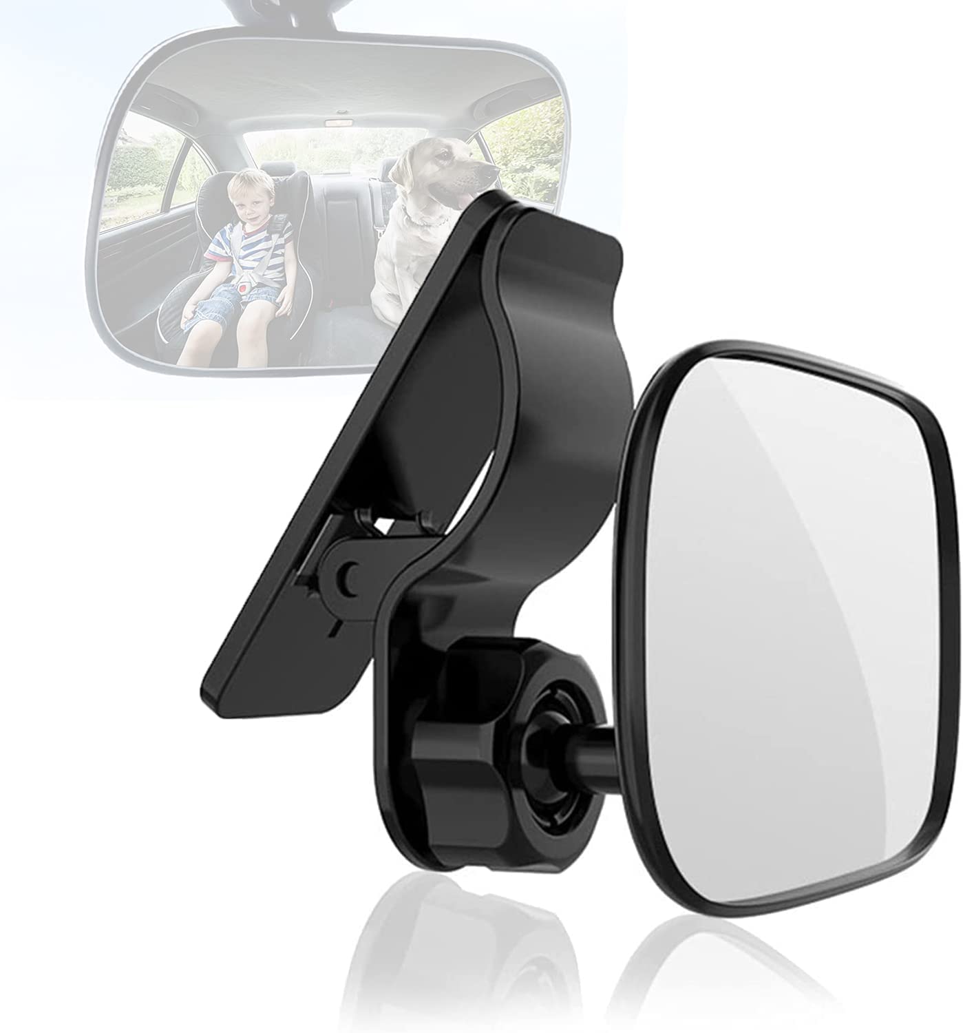 Rückspiegel Baby Shatterproof Car Rückspiegel kompatibel mit meisten Auto 360° schwenkbar für Baby Kinderbeobachtung Rücksitzspiegel Spiegel-Auto-Baby 