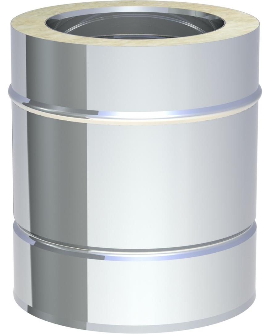 Jeremias DW-FU Längenelement 150mm Edelstahl 250mm Doppelwand Abgassystem für Öl Gas Festbrennstoffe