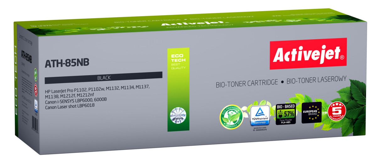 Activejet ATH-85NB toner pre tlačiarne HP, Canon, Náhradný HP 85A CE285A, Canon CRG-725; Supr
