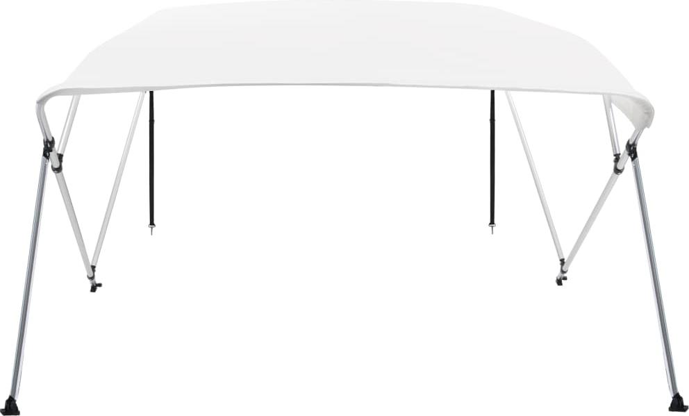 vidaXL 4-Bow Bimini Top Weiß 243x196x137 cm