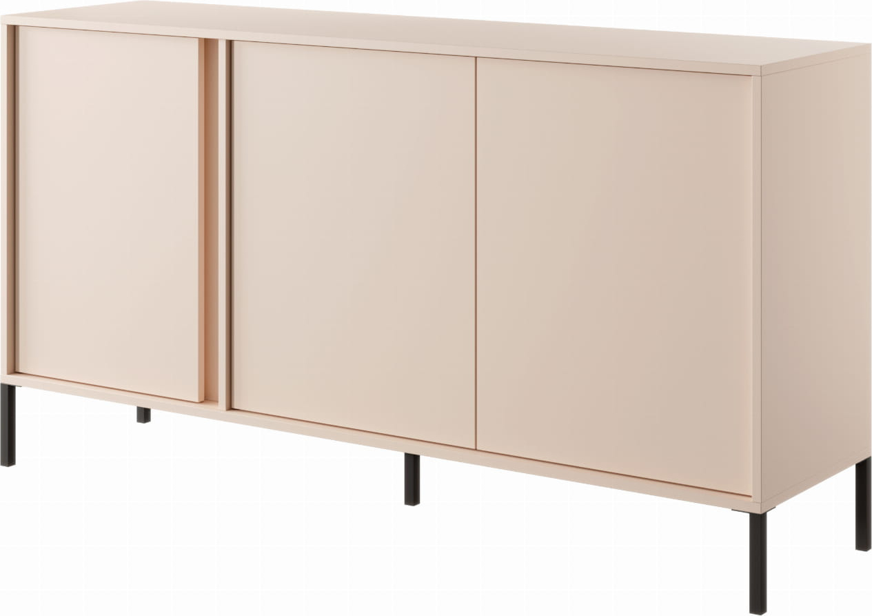 VENETI Breite Kommode mit Türen 153 cm SLOCOMB - beige 143-10-00013
