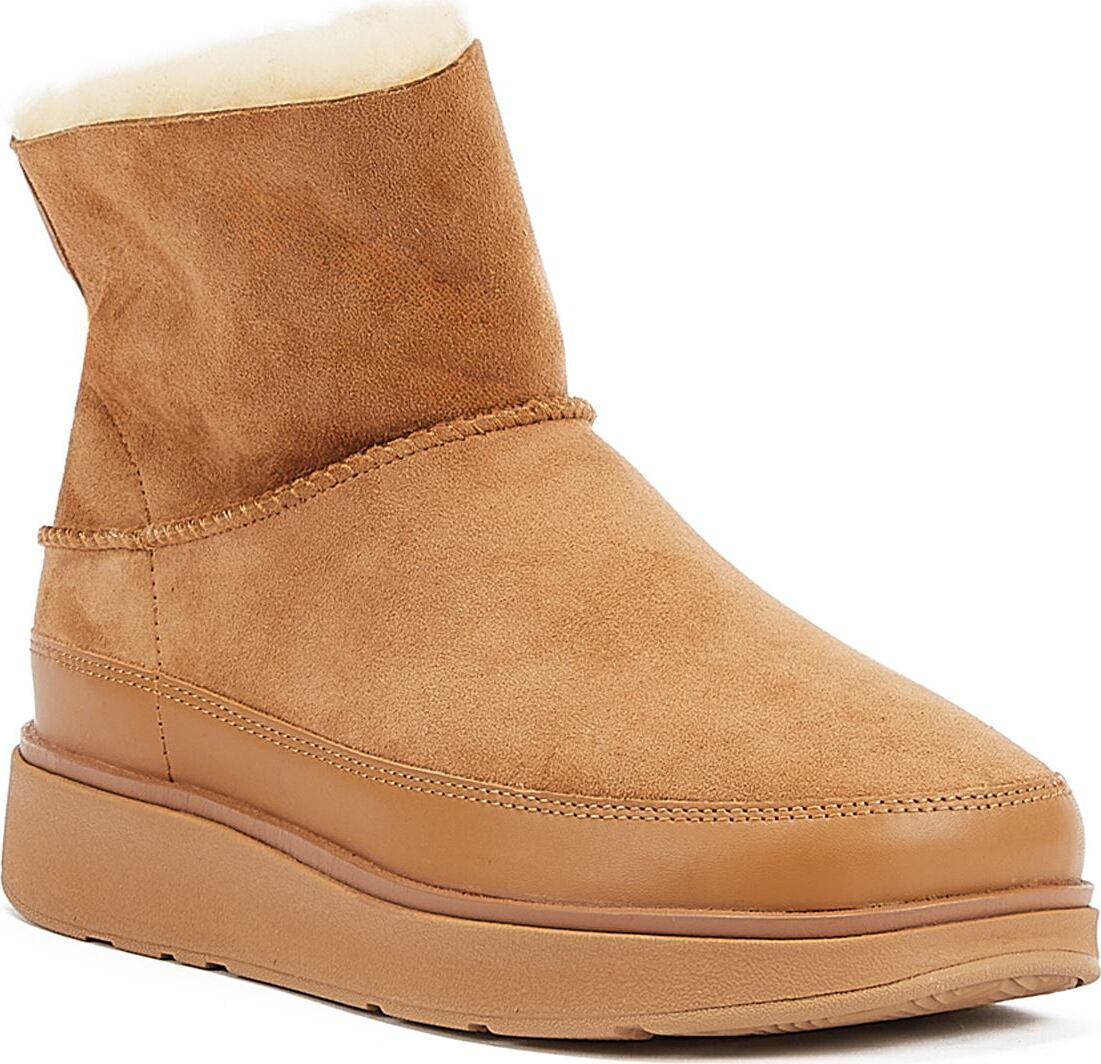 FitFlop Shearling Damen Stiefel Tan LPS001
