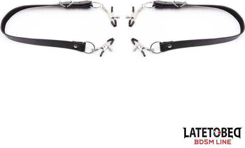 LATETOBED BDSM LINE Bondage-Beingurte mit Klitorisklemmen
