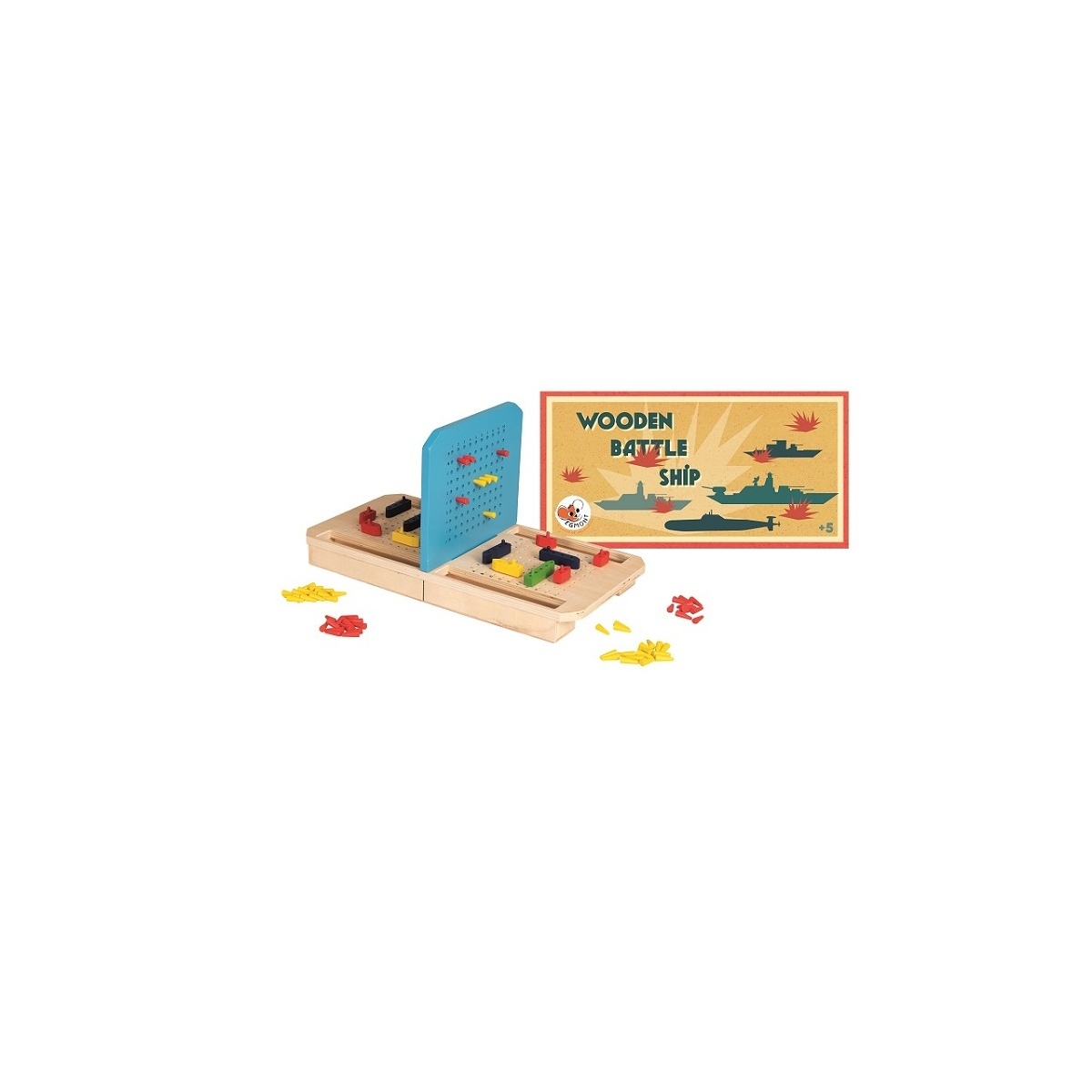 Egmont Toys Spiel Schiffe versenken, aus Holz 570149