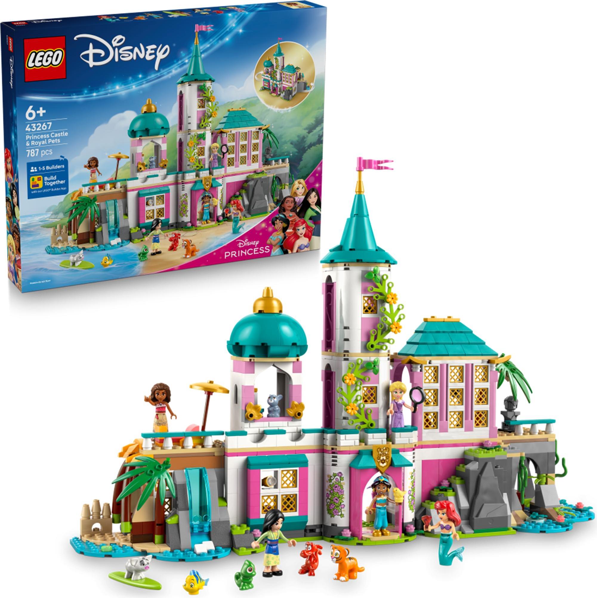 LEGO Disney Princess Hrad princezien a kráľovskí domáci miláčikovia, Stavebnica, 6 rok / roky, Plast, 787 kusov, 1,43 kg