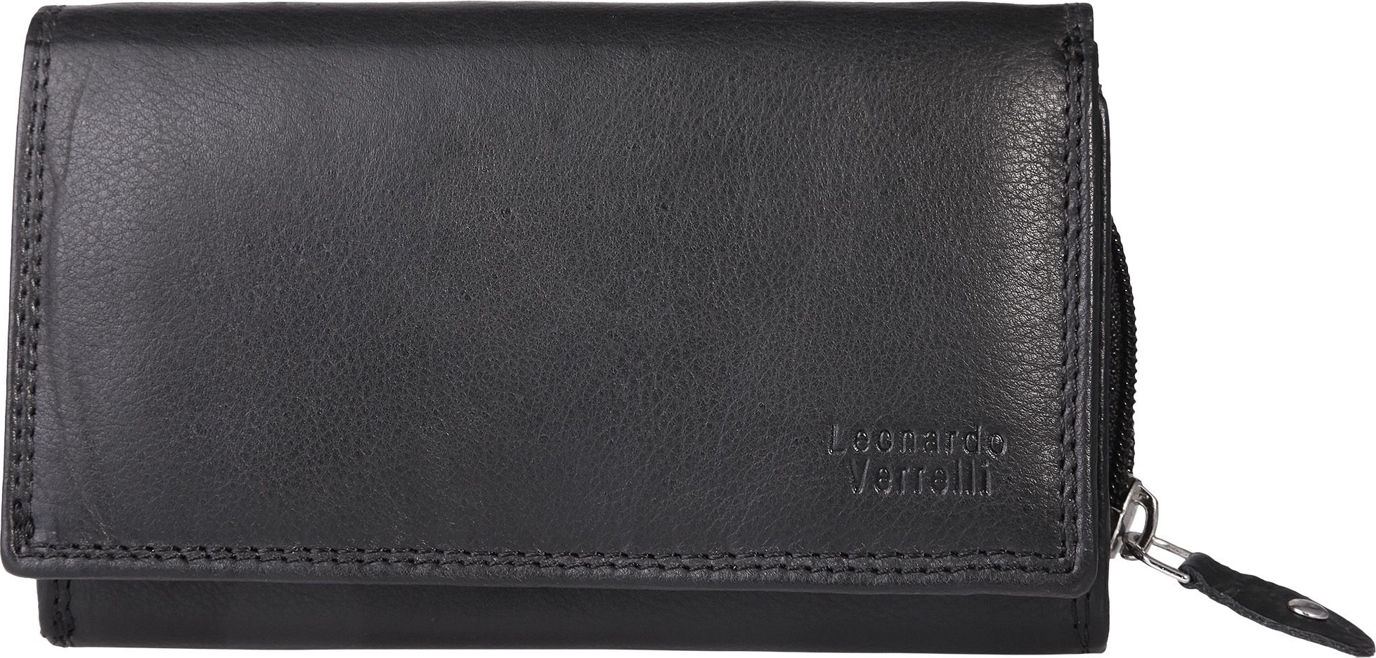 Leonardo Verrelli Damen Geldbörse aus Echtleder, RFID-Schutz