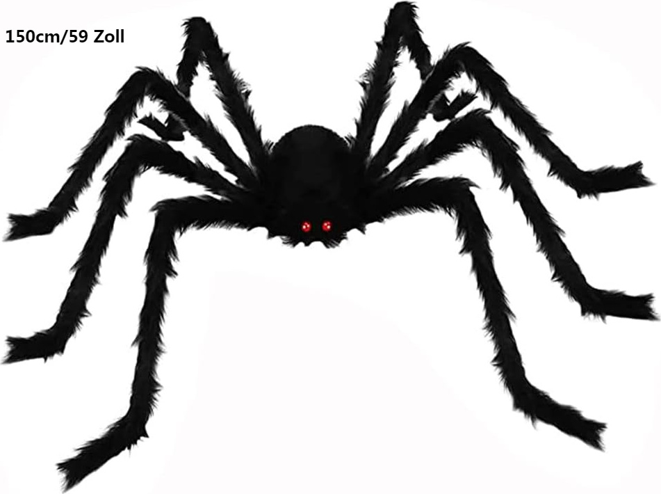 Riesige Halloween-Spinne Für Draußen - Grusel-Deko Für Garten, Tür Und Haus
