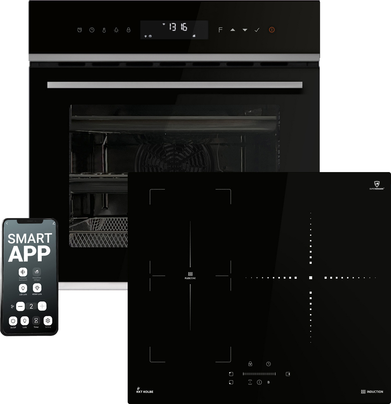 Backofen und Induktionskochfeld SET8319PHCIND593SP