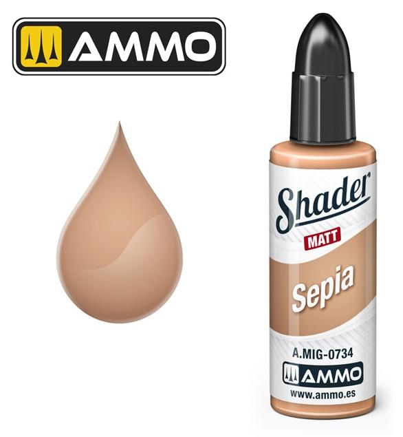Ammo MIG A.MIG-0734 - MATT SHADER Sepia - Neu