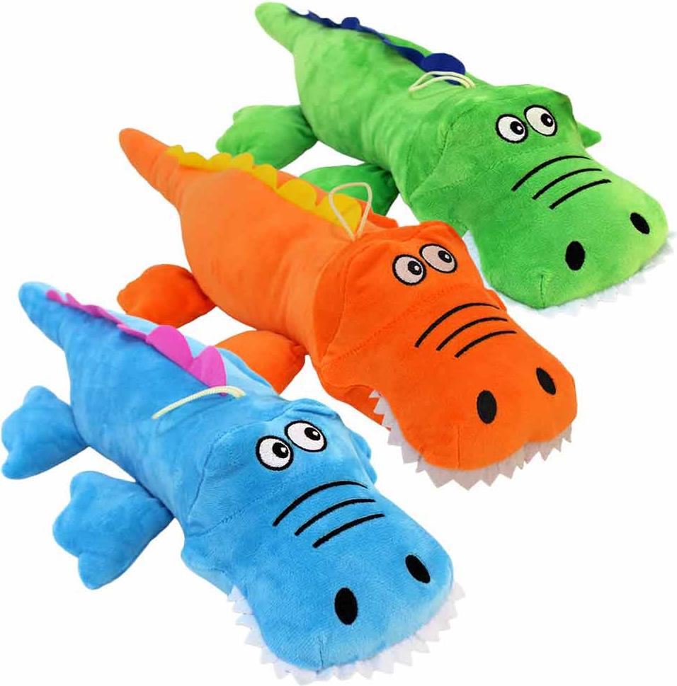 L & B 3er Set liegende Plüsch Krokodile - ca. 53 cm