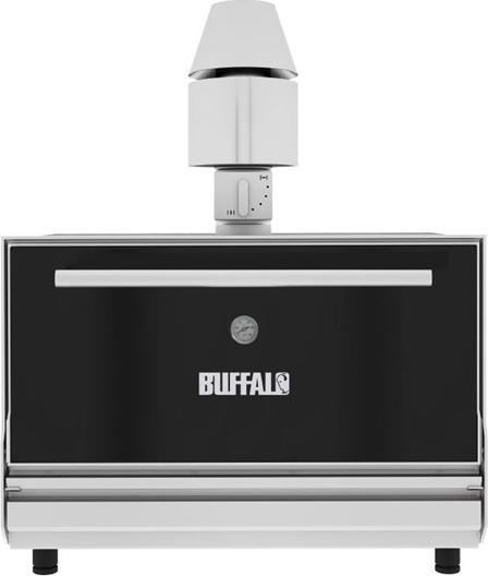 Buffalo Holzkohleofen Edelstahl mit Thermometer & Brandschutzsystem 67x74x57,5cm (HxBxT)