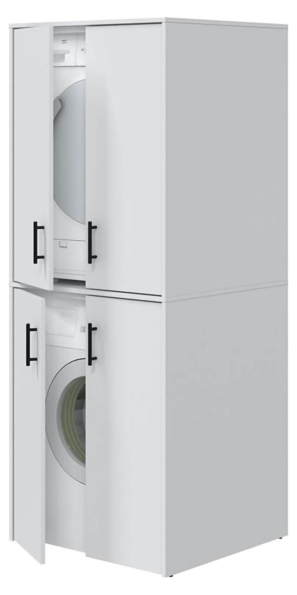 Dmora Montoro - Set Waschraummöbel, Weiß, 2 Fächer