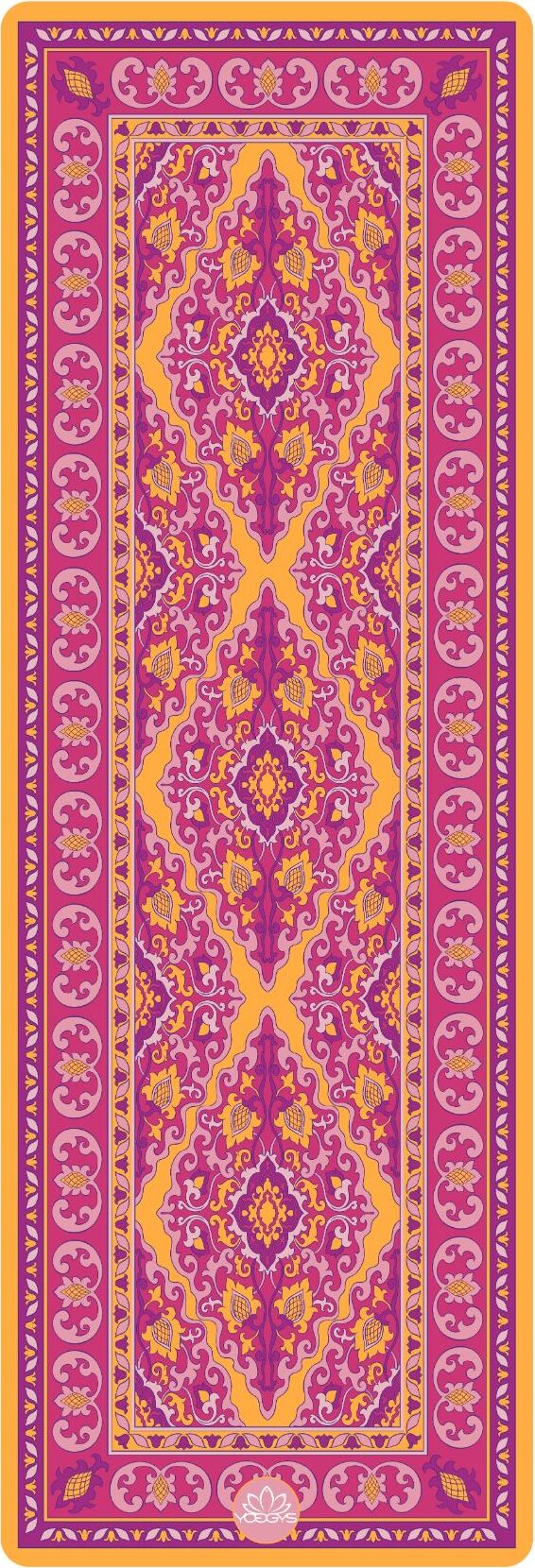 YOGGYS Reisedesign Yogamatte ARABIAN NIGHTS, lila Yogamatte, Gummi-Yogamatte, Pilates- und Fitnessmatte, 1,5 mm YOGAMAT-AN-TRA15