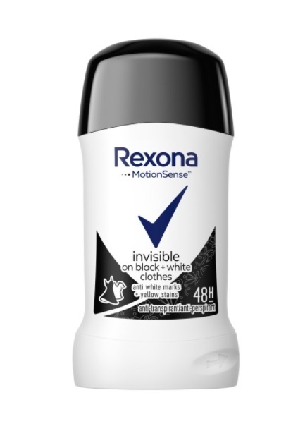 Rexona | Antitranspirant Stick Damen - 40ml - Fresh Duft - 48h Schutz - Hinterlsst keine Rckstnde Motionsense Invisible Black+white