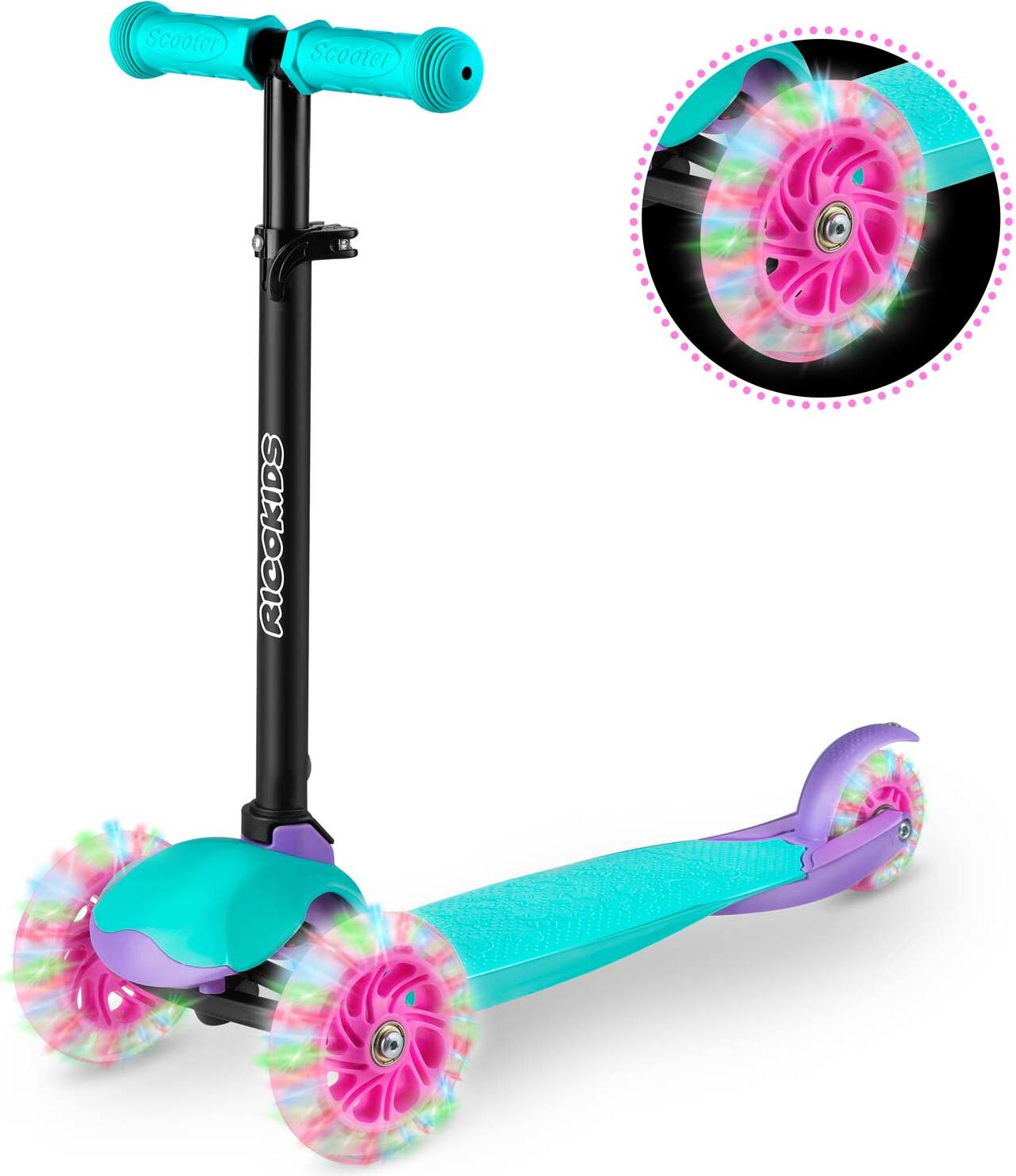 Ricokids Loco dreirädriger Roller - türkis pink GSHB_janshop_765104