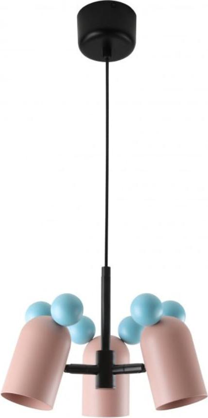 GTV - Pendelleuchte MOUSE - max.250V, 50/60Hz, 3*E27, max.25 W, IP20, durchschnittlich 30 cm, rosa - Deckenleuchte OS-MOUS-20-DEC