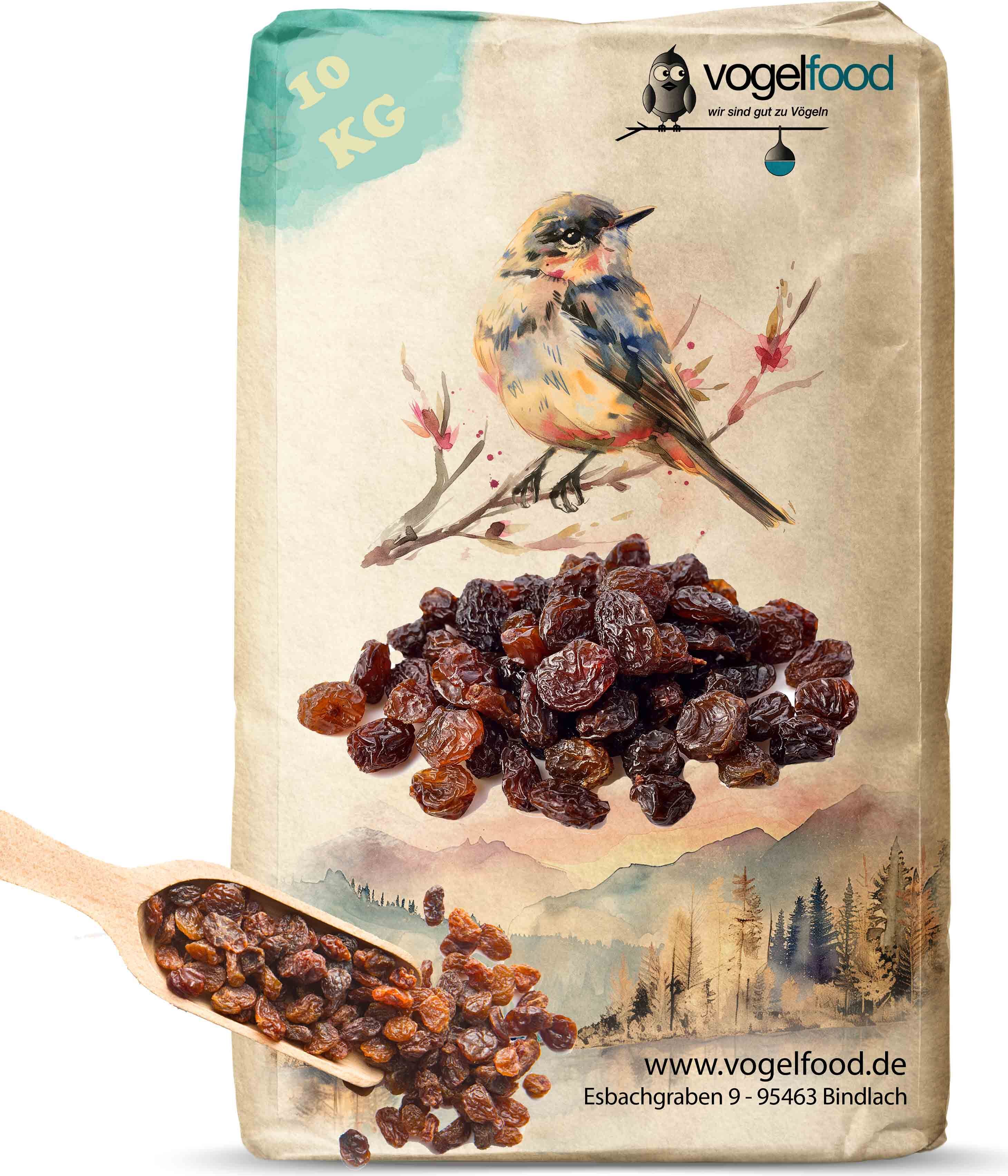 Samore GmbH 10 kg Rosinen Futterrosinen Vogelfutter