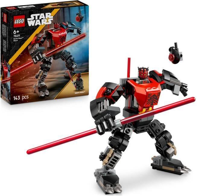 LEGO Star Wars Dark Maul Robot, stavebnice, 143 dielov, minifigúrka Dark Maul, 6+ rokov