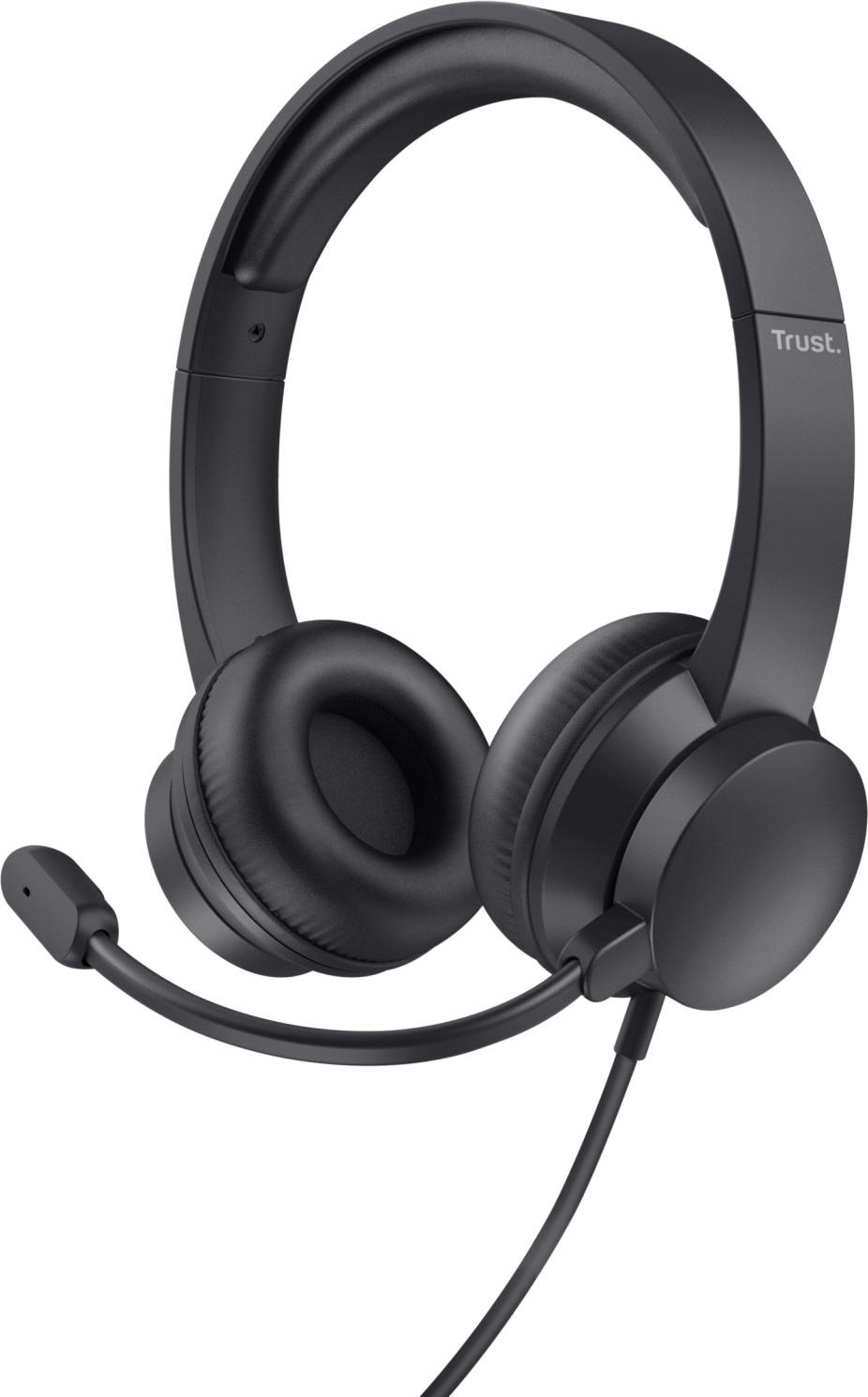 Trust Vertrauen Sie dem On-Ear-PC-Headset HS-150 - kristallklarer Klang und Komfort für Ihren Arbeitsablauf 25333