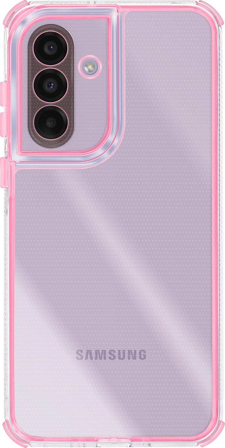 OEM Avizar, Verstärkte Hülle Galaxy A36 Dual-Material strukturiert rutschfest, Rosa BACK-MATRIX-PK-GA36