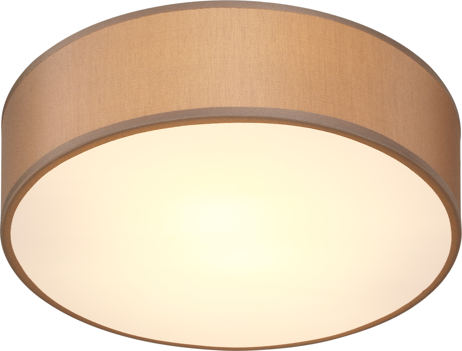 MONZANA® Deckenlampe Stoff Wohnzimmer Schlafzimmer E27 Taupe 30cm Rund 1-Flammig 40W Lampe Flur Küche Deckenstrahler Deckenleuchte Stoffdeckenlampe 27096