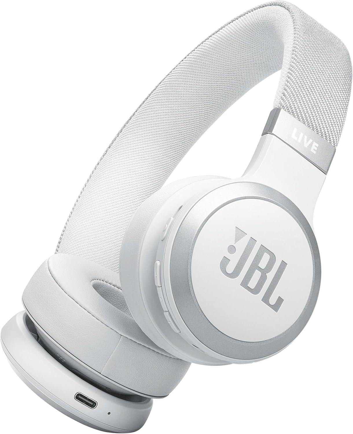 Over-Ear-Kopfhörer, mit adaptivem Noise-Cancelling, Kabellose mit JBL Signature Sound und Sprachassistent – Langer Musikgenuss für bis zu 65 Stunden
