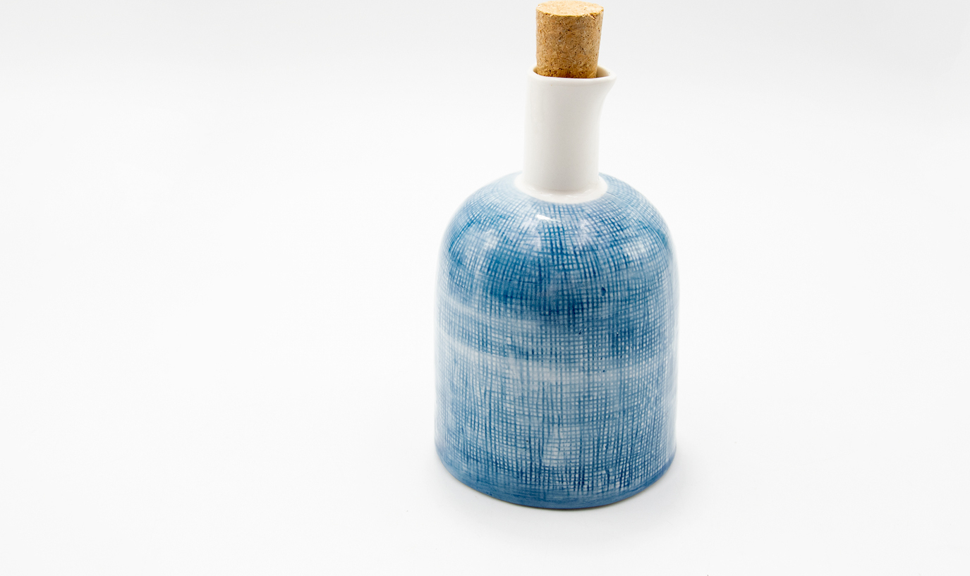 ASA Selection Grande Bouteille Huile Vinaigre 0,75L - Porcelaine Blanche Incurvée