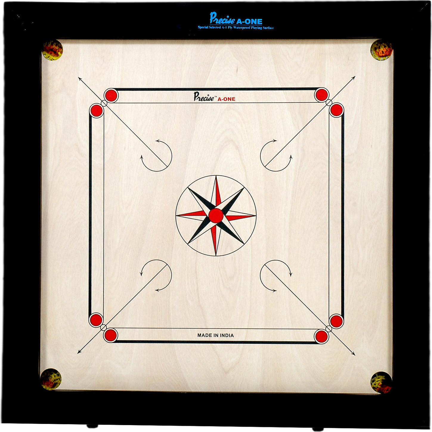 Precise - Prof Carrom - Ama-One 8 mm - 12 kg. - Komplettset - Turniertauglich - India