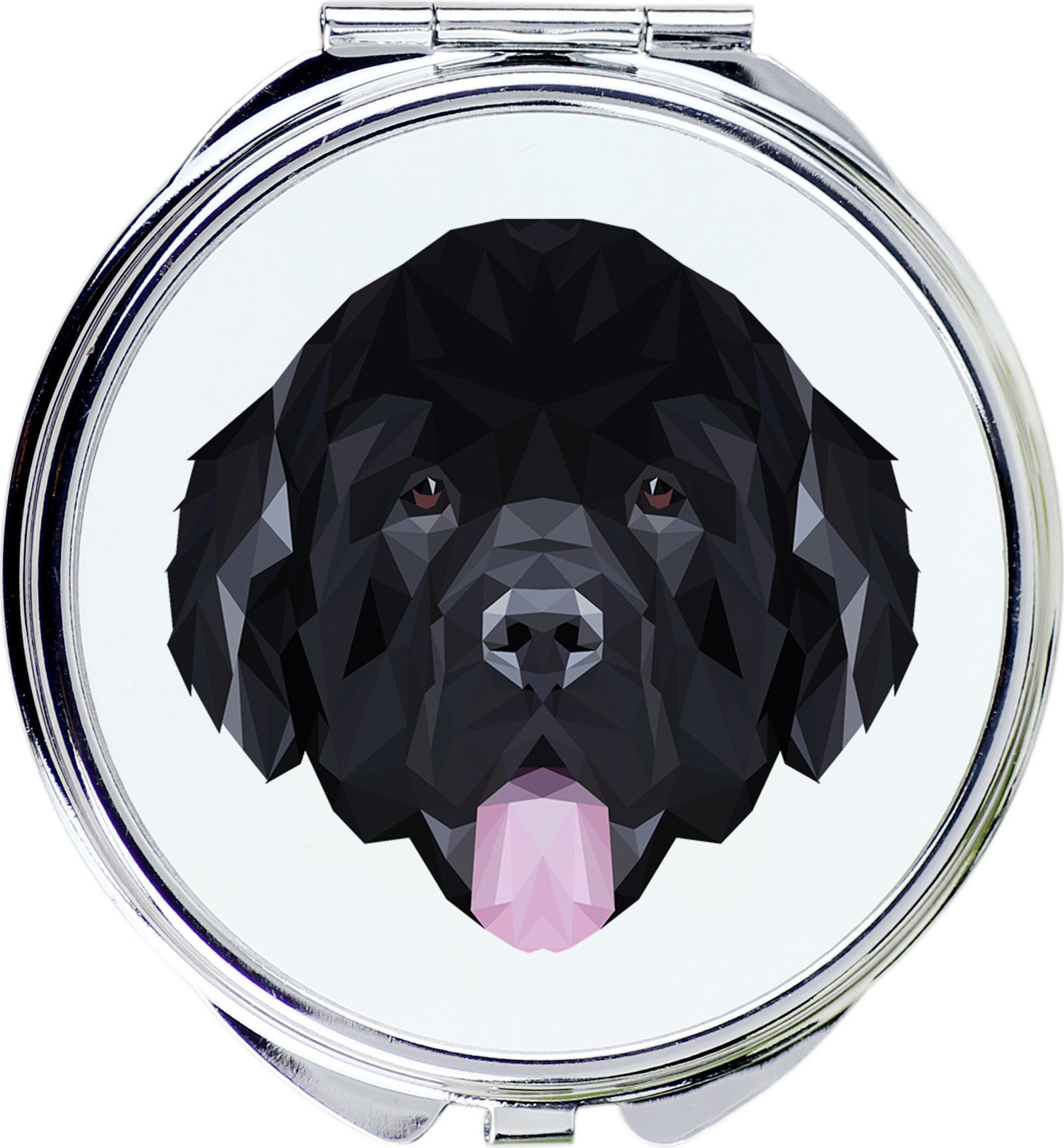 Neufundländer, Newfoundland - Spiegel mit Foto und geometrischem Aufdruck der Marke Art-Dog