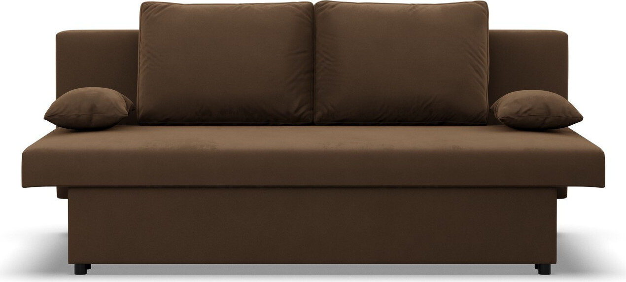 Mebligo Sofa mit Schlaffunktion NOLA, Wohnizimmer Couch, Bonell, Braun