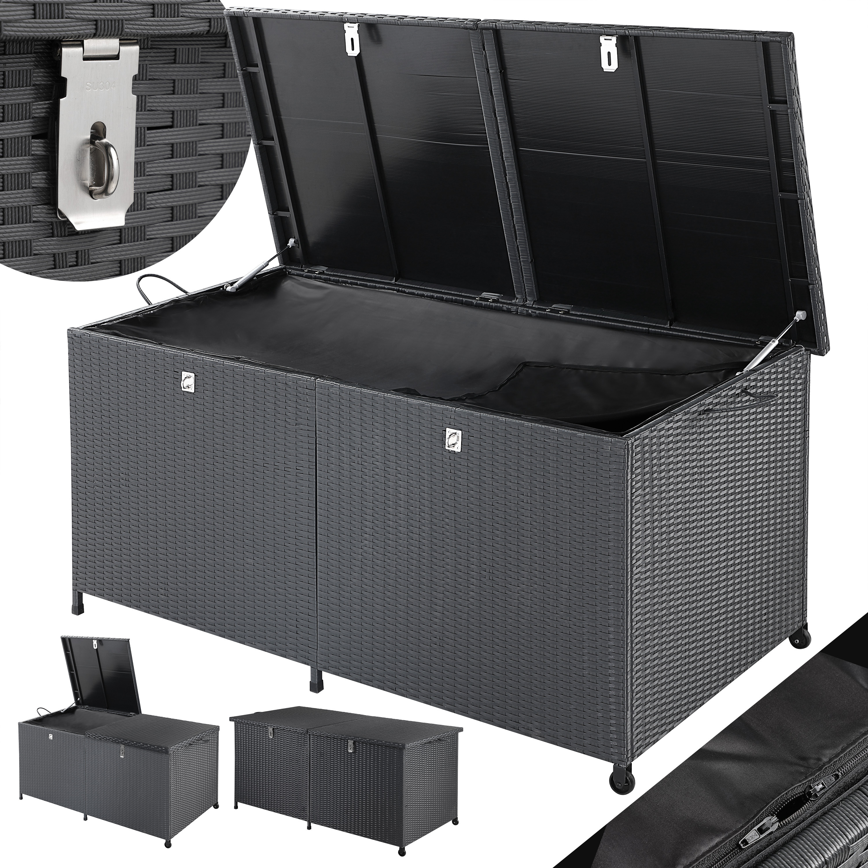 VB 179* XXL Kissenbox 650L 2024 Auflagenbox Gartenbox Gartentruhe