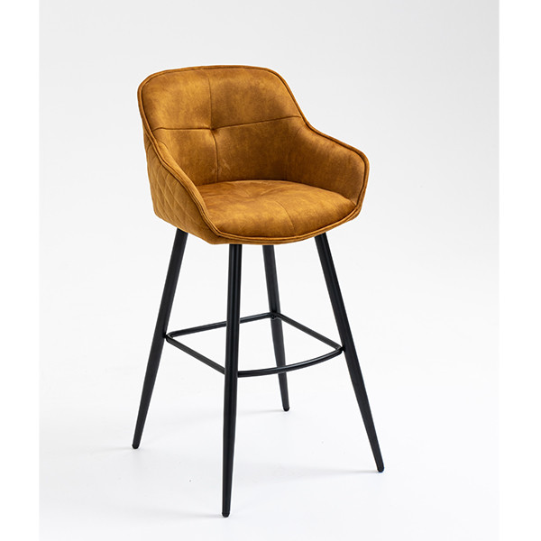 CasaDolce Barhocker SHERLOCKBAR C, 2-er set, Curry, Metallgestell, pulverbeschichtet, 52,5x51x102 cm