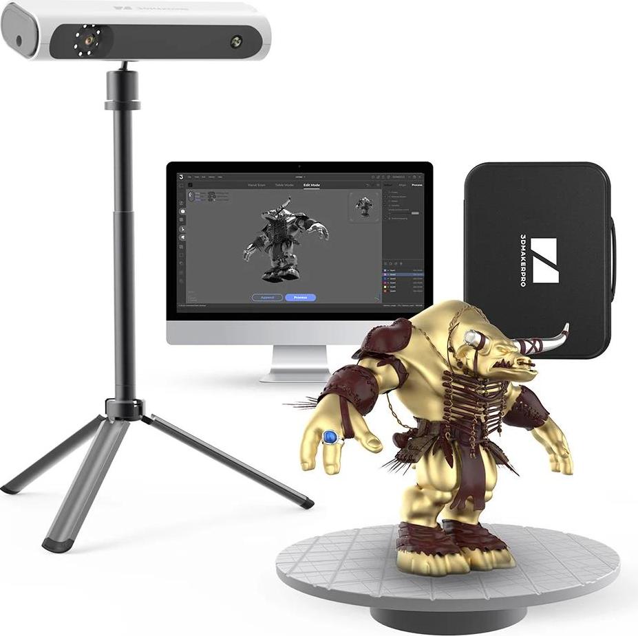 StarTech Lynx - 3D‑Scanner - Genauigkeit 0,1 mm - Punktabstand 0,16 mm - Bis zu 30 fps - Wi‑Fi 6 - Scanbereich 150–2000 mm - Akku 5000 mAh, 2,5 h - Rot