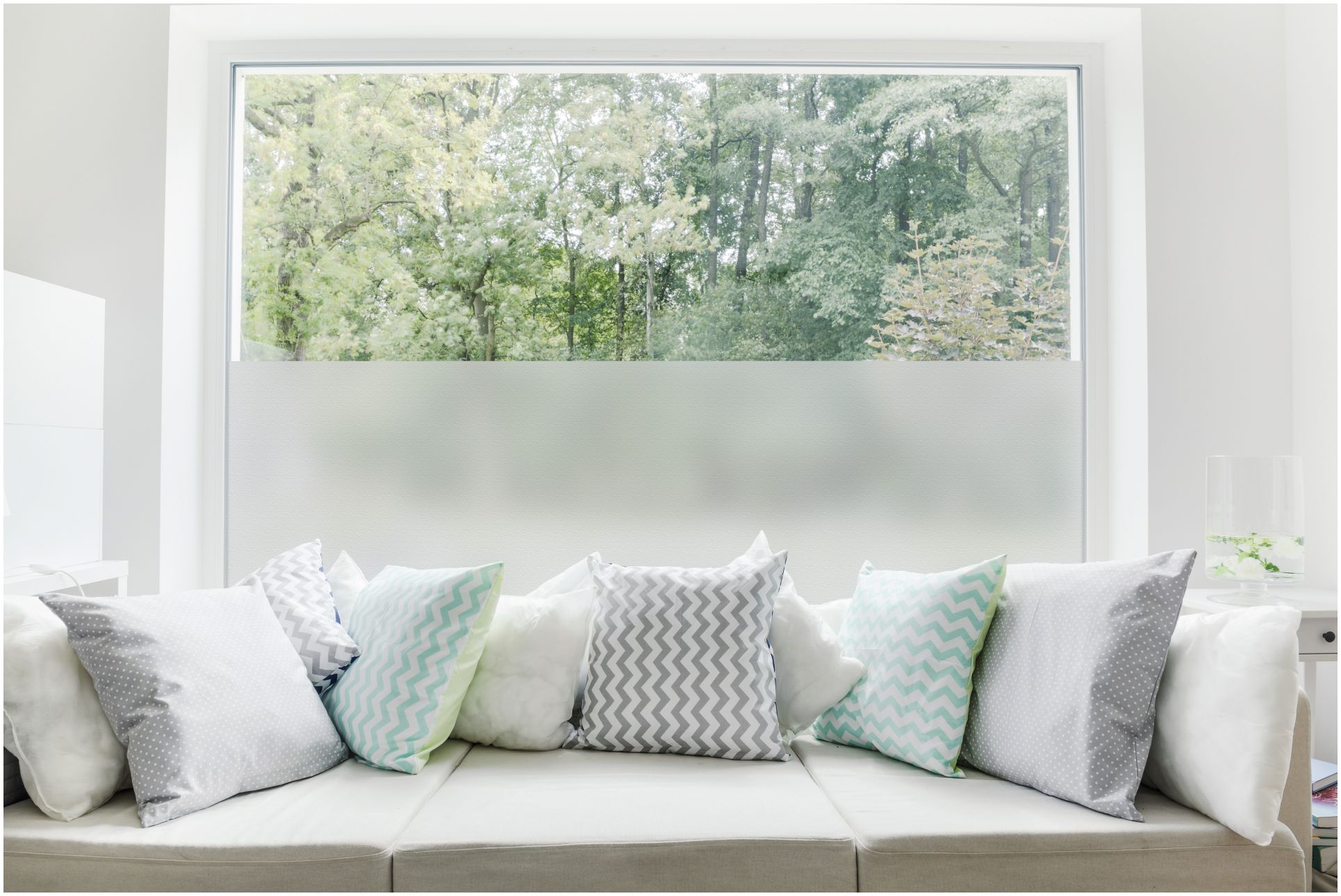 5,9€/m² Milchglas-Folie Fenster Sichtschutz 150 x 152 cm Plotter Folie Glas 